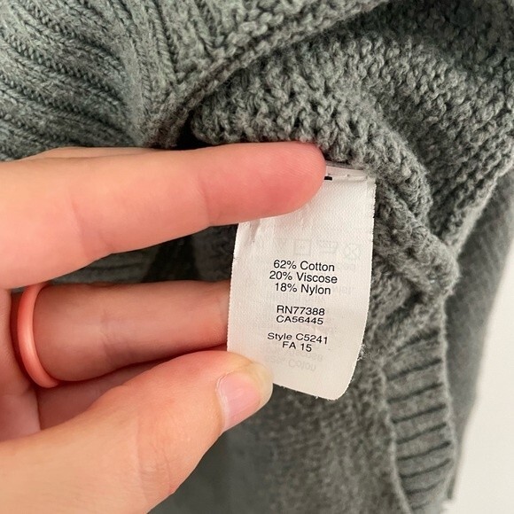 MADEWELL top womens light green gray Chronicle Texture Pullover Sweater small - Picture 7 of 10